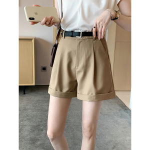 Quần Short Vest Nữ Mùa Hè 2025 Quần Ống Rộng Chữ a Cạp Cao Thời Trang Rộng Rãi Thon Gọn