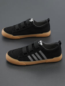 Giày Vải Canvas Giặt Mùa Xuân Giải Trí Slip-On Top Thấp Co Giãn Giày Đế Phẳng Thoáng Khí Giày Nam Thoải Mái Phong Cách Anh Thoải Mái