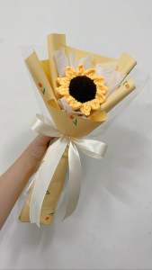 Handmade crochet sunflower 手工钩织向日葵