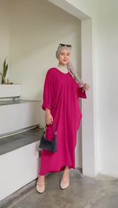 PROMO GRATIS ONGKIR!!! LONG DRESS NAGITA CRINKLE AIRFLOW & KAFTAN NAGITA CRINKLE