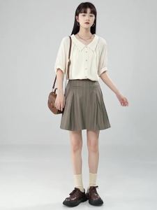 Chân Váy Sọc Caro eo Cao Dễ Thương & Ôm Sát
