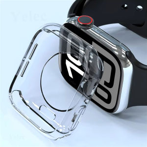 Case and Screen Protector for Apple Watch Series 11 10/9/8/7/SE2/SE/6/5/4 iWatch Ultra 2/1 Hollow TPU Bumper and PMMA Material Screen Film