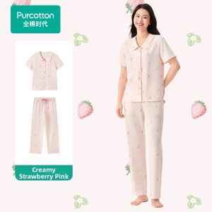 Purcotton | Antibacterial Pure Cotton Printed Sleepwear Set Summer
