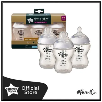 TommeeTippee ขวดนมรุ่นใหม่ มาพร้อม จุกนม 3m+ with super soft silicone 9oz 3/pc