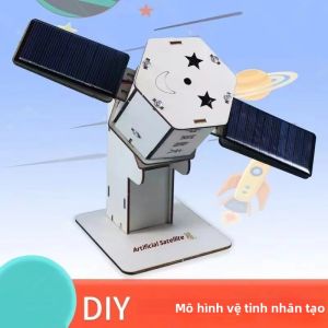 Bộ Lắp Ráp Vệ Tinh Năng Lượng Mặt Trời DIY Dành Cho Trẻ Em - Thiết Bị Thí Nghiệm Đào Tạo Giáo Dục Khoa Học Đồ Chơi Hơi Nước Để Học Tập Của Học Sinh