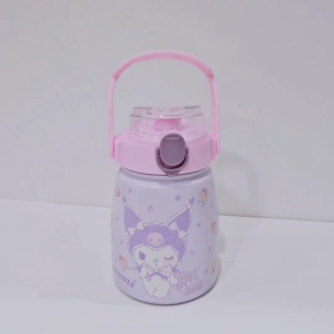 กระติกน้ำเก็บอุณหภูมิ 900ml  พร้อมสายสะพาย คุโรมิ Kuromi / ชินจัง Shin Chan