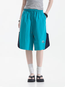 zuocisankon | Quick-Drying Summer Retro Spliced Sport Shorts Women 5-inch