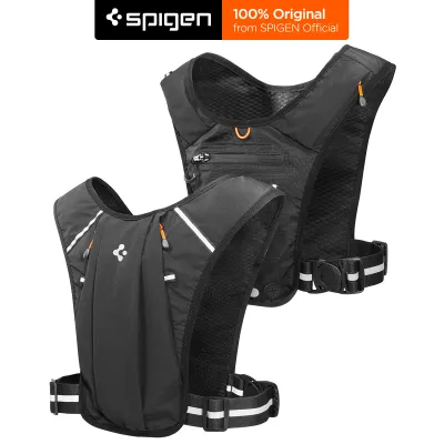 SPIGEN Dynamic Shield [A720 Running Vest]Quick-Release Reflective Running Vest with 6.9” Phone Pocket & Multi-Storage Shoulders
