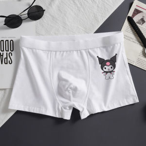 Clow M Purified Cotton Mens Underwear Cute Japanese Style Cartoon Fashionable Plaid Breathable Cotton Crotch Boxers for Boyfriend