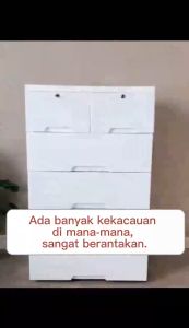 Trove lemari pakaian/lemari pakaian plastik/lemari penyimpanan laci 50CM
