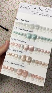 [M179] KimSu Nailbox chân trơn mắt mèo mix nhũ