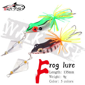 WALK FISH 1PCS 9g 11g Fishing Lures Topwater Frog Minnow Bait Crankbait Treble Hooks Wobblers 3D Eyes Fishing Tackle Pesca Trout