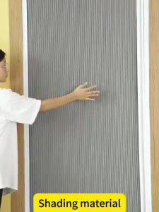 REAIM PVC Honeycomb Sliding door Thickened Frame Room Partition Door Folding Door for Home and Shop (200/210cm Height)