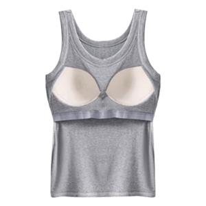 MiiOW | Womens Integrated Vest 2023 Summer New Style No-Need-To-Wear Bra With Chest Pad Outerwear Inner Match Base Tank Top