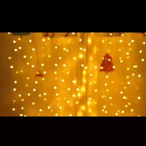 BIN LU Waterproof Christmas Lights Curtain Design Curtain Christmas Light Christmas Curtain Lights LED Lights Strip Light String Lights Christmas Lights For Christmas Tree Decor Xmas Lights Outdoor Waterproof Net Lights Xmas Xmass Decoration Sale