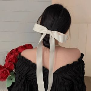 French Butterfly Knot Hair Clip Womens Satin Ribbon Korean Style High-End Feeling Top Clip Elegant Sweet Back of Head Hair Accessory