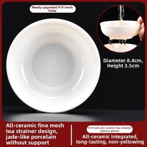 Jade Like Porcelain Home Use White Filter Tea Accessory