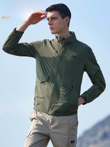 Jeep | Jeep Mens Fashionable Lightweight Windbreaker Breathable Skin-friendly UV Protection Clothing Outdoor Waterproof Fishing Suit