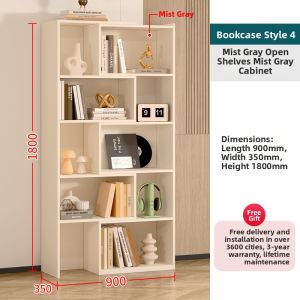 JIALANGE | Cream Style Corner Rotating Adjustable Bookcase