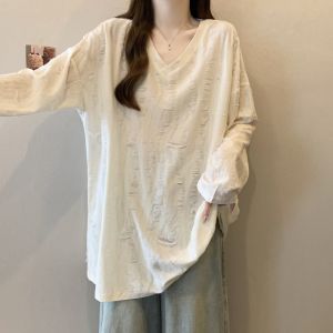 เสื้อยืดคอกลมแขนสั้นทรงหลวมสไตล์เกาหลีสำหรับผู้หญิงไซส์ใหญ่ ฤดูใบไม้ร่วง 2025 วัสดุอื่นๆ ความหนาปกติ