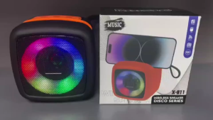 High Volume Portable Wireless Bluetooth Speaker FM Radio With Phone Holder And RGB Light