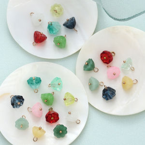 Cheongsam Tang Costume Han Costume Button Lotus Seedpod Glass Transparent Water Color Small round Button Shirt Skirt Decoration Accessories Button