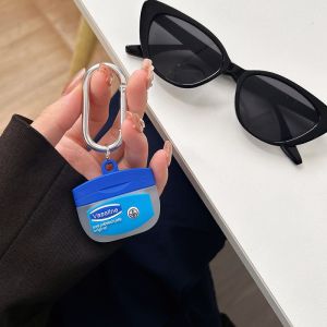 Creative Vaseline Lip Balm Holder Silicone Protective Case for Apple AirTag Locator Anti-Loss Device Digital Accessories