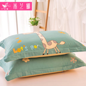 Pure Cotton Pillowcase One-Pair Package Cotton Pillowcase Adult 48 * 74cm Pillowcase Pillowcase Cartoon Household Home Textile