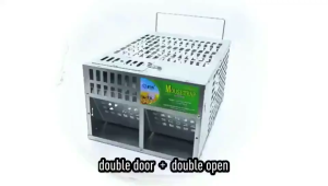 Humane Mouse Trap - Galvanized Steel Double-Door Live Catch Cage for Indoor/Outdoor Use (30x19x13cm)