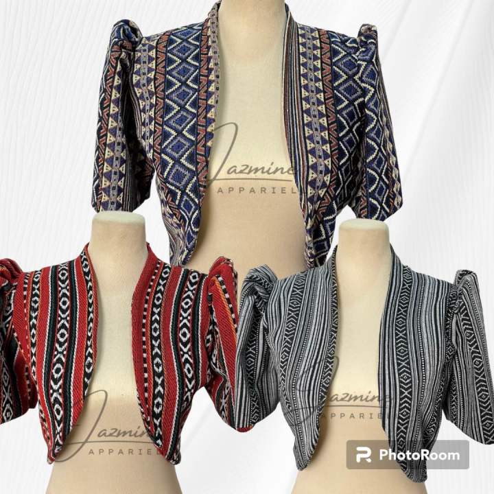 Continous Colar FILIPINIANA ETHNIC BOLERO | CONTINUOUS COLLAR | MESTIZA SLEEVES | Lazada PH
