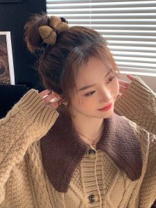 ฤดูใบไม้ร่วงฤดูหนาวที่อบอุ่นถักผีเสื้อ Knot Ball Head คลิปผมอินเทรนด์ Air คุณภาพอุปกรณ์เสริมผมสําหรับผู้หญิง