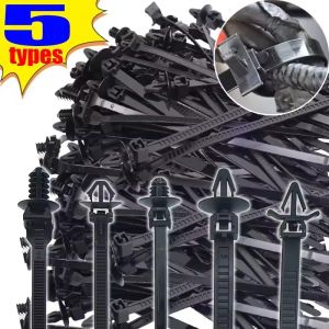 20ชิ้นล็อกตัวเองผูกสายไนลอนรถเชือกไนลอนสายรัดคลิปเข็มขัดคงที่ท่อรถยนต์การจัดการผูกเชือกซิป