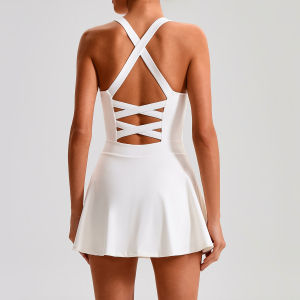 Bare Comfort Sporty Tennis Dress with Inner Liner and Back Design