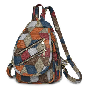 2024 New Retro Fashion Mini Shoulder Bag Soft Leather Crossbody Bag Multi-Functional Double Shoulder Bag Casual Patchwork
