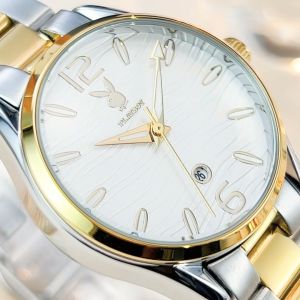 PLAYBOY Womens Watch 2024 Original Genuine Waterproof Quartz Watch Calendar Stainless Steel Elegant Womens Watch