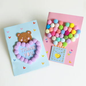 Handmade DIY Graduation Thank You Card Materials Kit for Teachers Day Kindergarten Children Creative Envelope Thank You Card