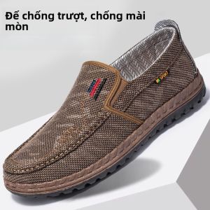 SHIPAILUO | Giày vải Bắc Kinh cổ điển mùa xuân 2025 cho nam thoáng khí thường ngày đế mềm chống trượt giày bố trung niên và cao tuổi