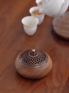 Lư Hương Gỗ Nguyên Khối Dùng Cho Liệu Pháp Hương Thơm Trà Đạo & Yoga - Hương Gỗ Đàn Hương Tự Nhiên Giúp Thư Giãn Trang Trí Cho Phòng Cầu Nguyện