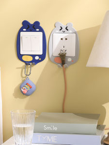 Creative Silicone Switch Cover Tape with Hook Cute Cartoon Home Switch Protective Cover Decorative Wall Stickers Outlet