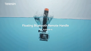 TELESIN S4-FHG-01-TDJ Waterproof Floating Selfie Stick Buoyancy Hand Grip Wireless Remote Control for DJI Osmo Action 6 5 4 Camera