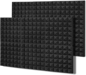 BEIYIN 12/24/36/48 ชิ้น 30x30x5cm แผ่นเก็บเสียง ฟองน้ำซับเสียง กันไฟ ฉนวนกันเสียง studio Foam แผ่นทำห้องเก็บเสียง แผ่นซับเสียง กระเบื้องโฟมกันเสียง