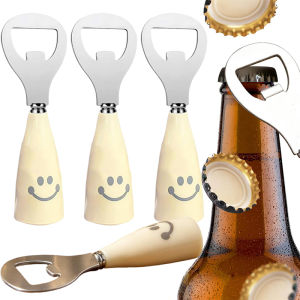 Bottle Opener / Stainless Steel Standing Bottle Openers / Plastic Handle Soda Cup Glass Opener Home Tool