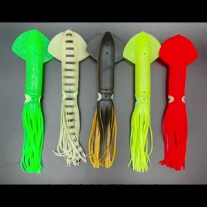 ShareShark | Bộ Mồi Câu Mềm Hình Bạch Tuộc ShareShark 3/5 Cái 30cm Phát Sáng Nhiều Màu Sắc Mồi Mực Câu Cá Nước Mặn