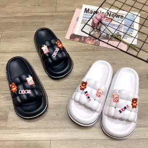 Dép bánh mì quai ngang UMEDO icon gấu trà sữa đáng iu hết nấc - TT496