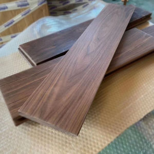 Invisible Cherry Wood Solid Wood Wall-Mounted Shelf Black Walnut Cherry Wood Bookshelf Panel Size One-Word Shelf