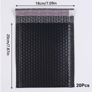 20Pcs Black Bubble Mailers Self Seal Mailing Envelopes Bags for Small Business Shipping and Packaging