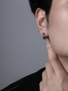 CHUNYAN | Stylish Male Earrings 999 Silver
