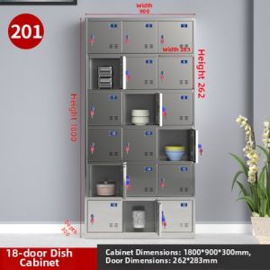 Durable Storage Cabinet For Utensils And Cups Stainless Steel