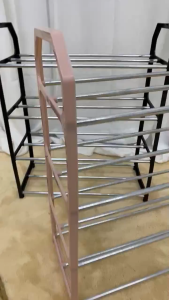 Shoe Rack 4 Tier Rak Kasut Lightweight Plastic Practical Shoe Cabinet with 4 Tiers for Dorm Room and Balcony