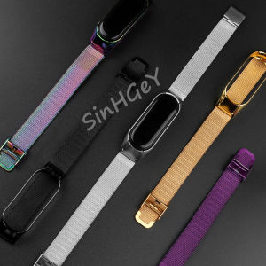 Strap for Mi Band 7 Mi Band 3 4 5 6 Strap Metal Stainless steel Xiaomi Replacement wristband